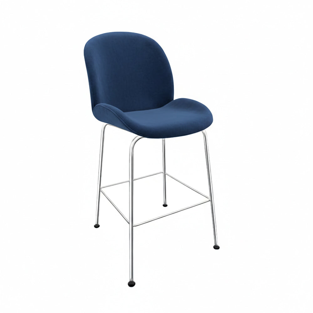 Banqueta Beetle Base Cromo o Negra, pana Panne