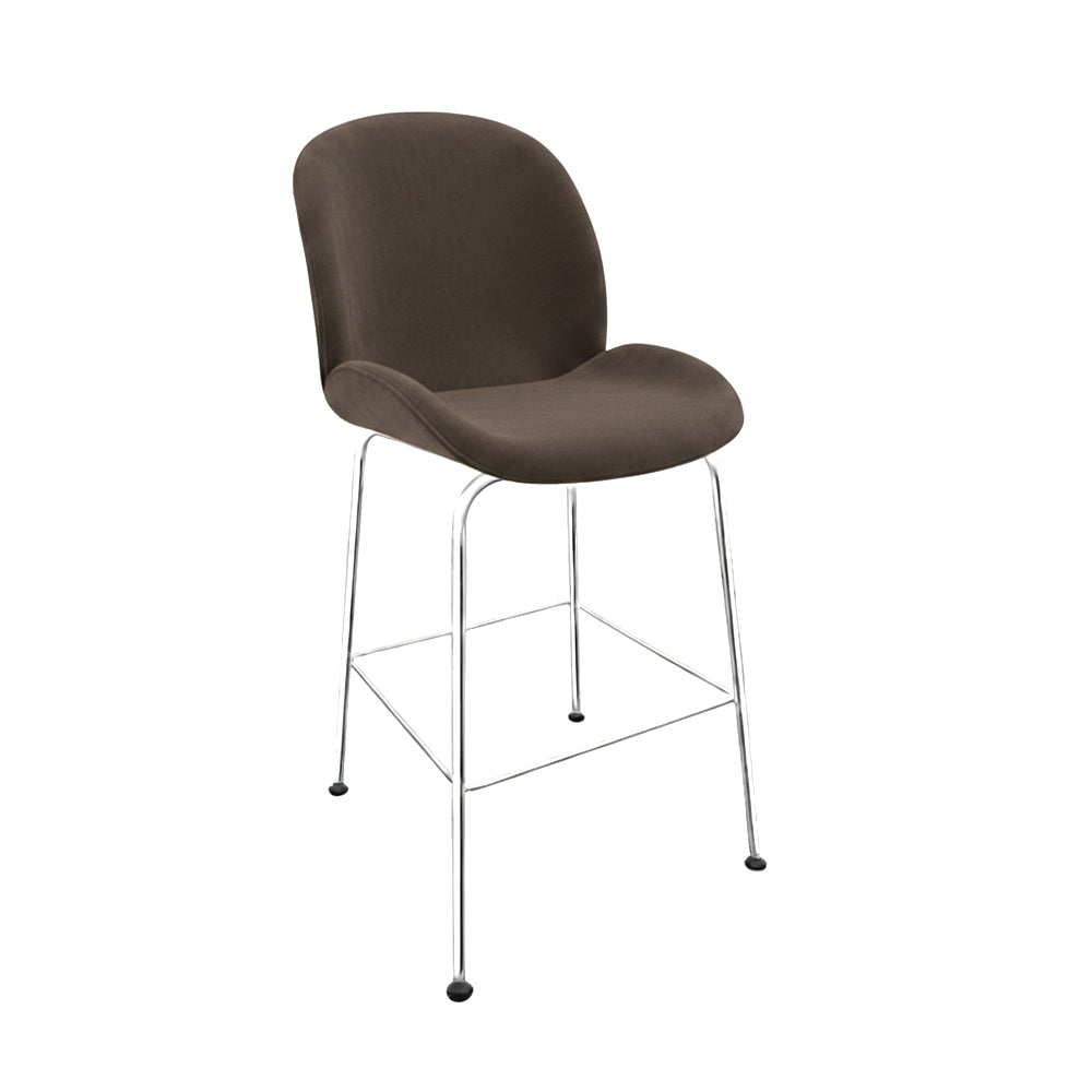 Banqueta Beetle Base Cromo o Negra, pana Panne