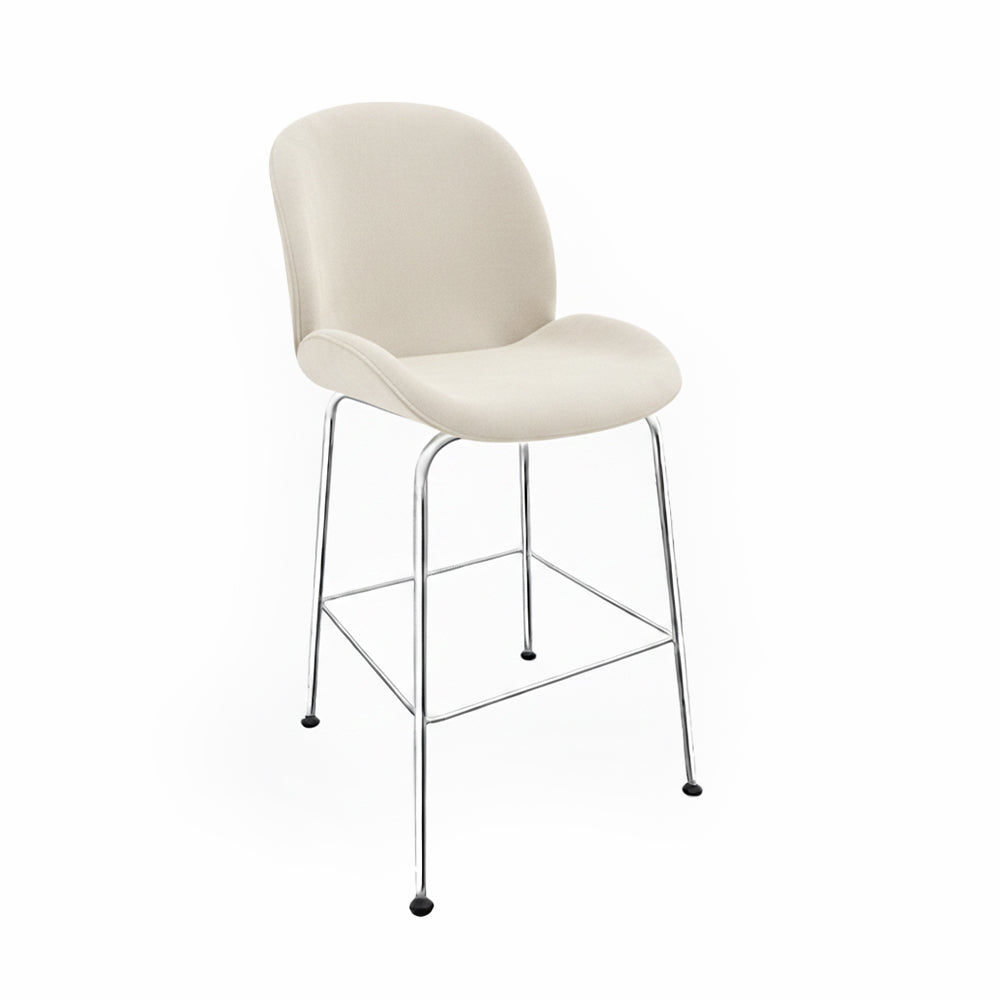Banqueta Beetle Base Cromo o Negra, pana Panne