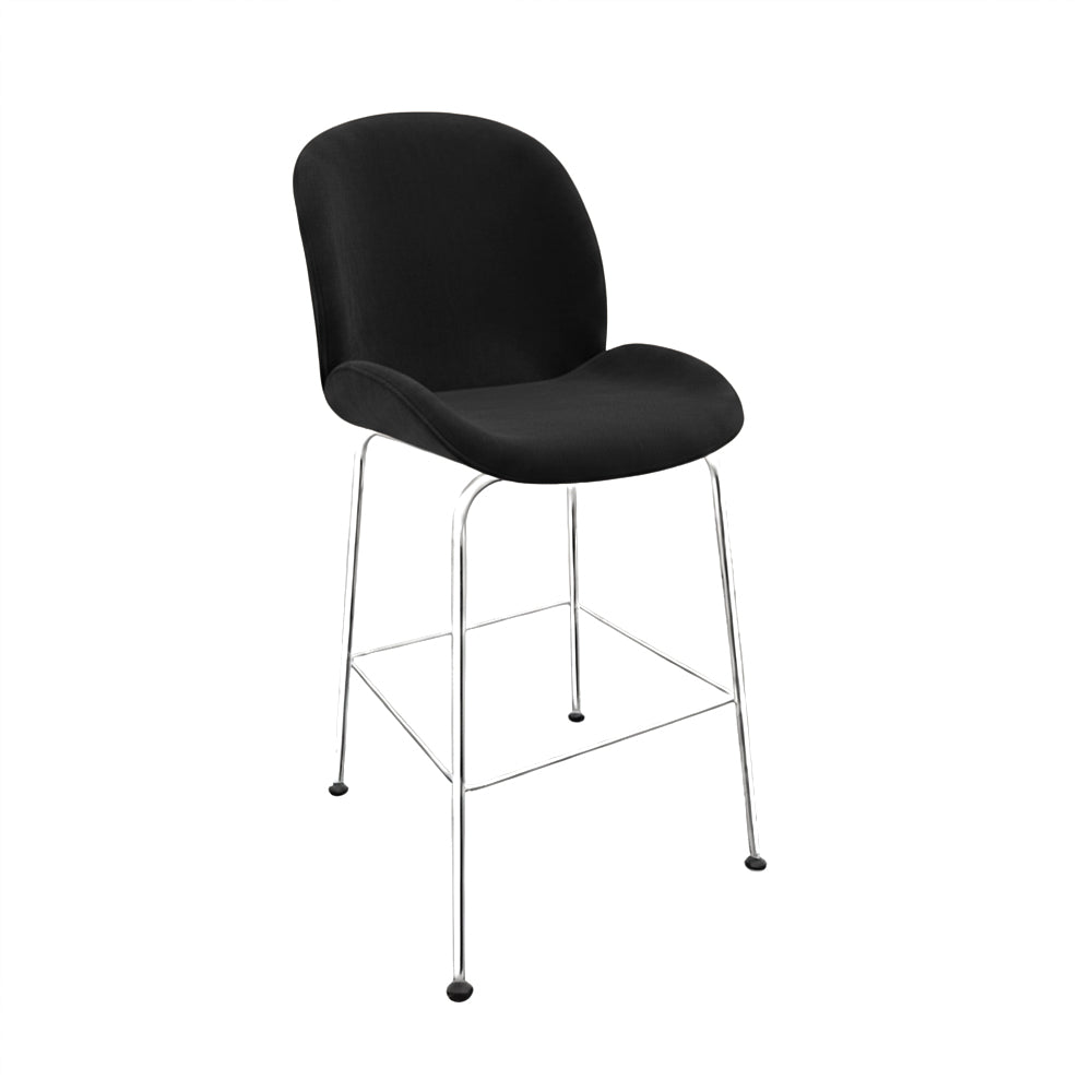 Banqueta Beetle Base Cromo o Negra, pana Panne