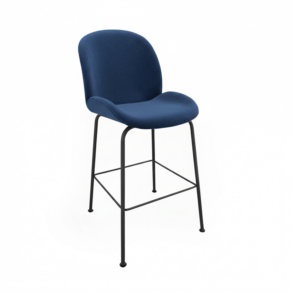 Banqueta Beetle Base Cromo o Negra, pana Panne