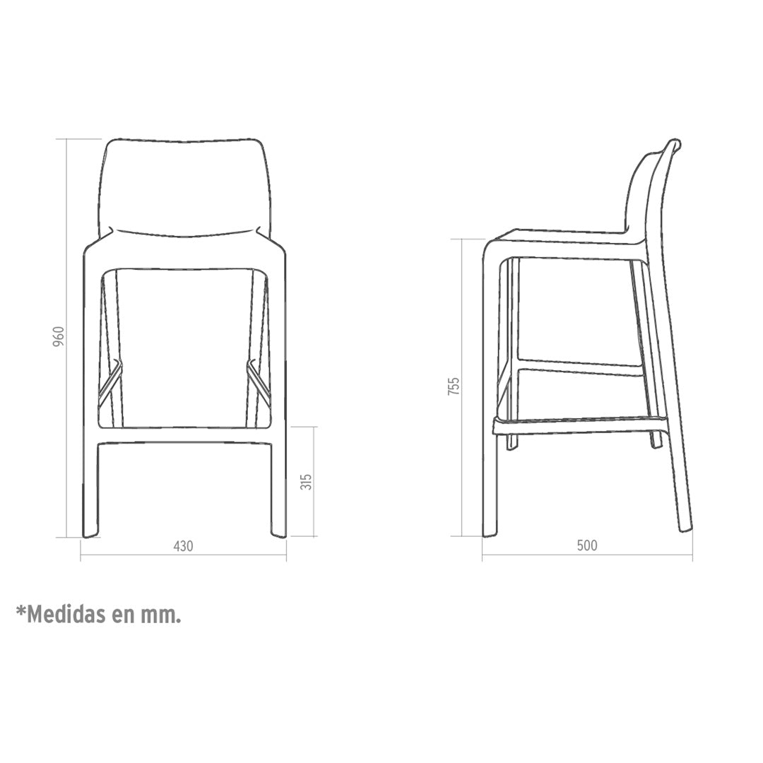 Banqueta Palne alta