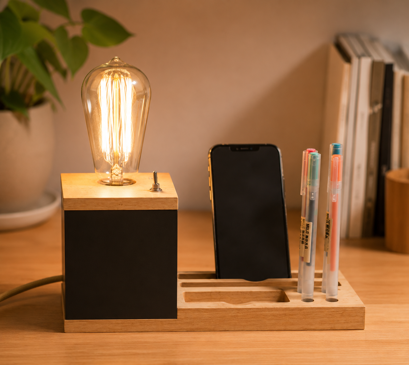 Lámpara de Mesa Foco USB con base