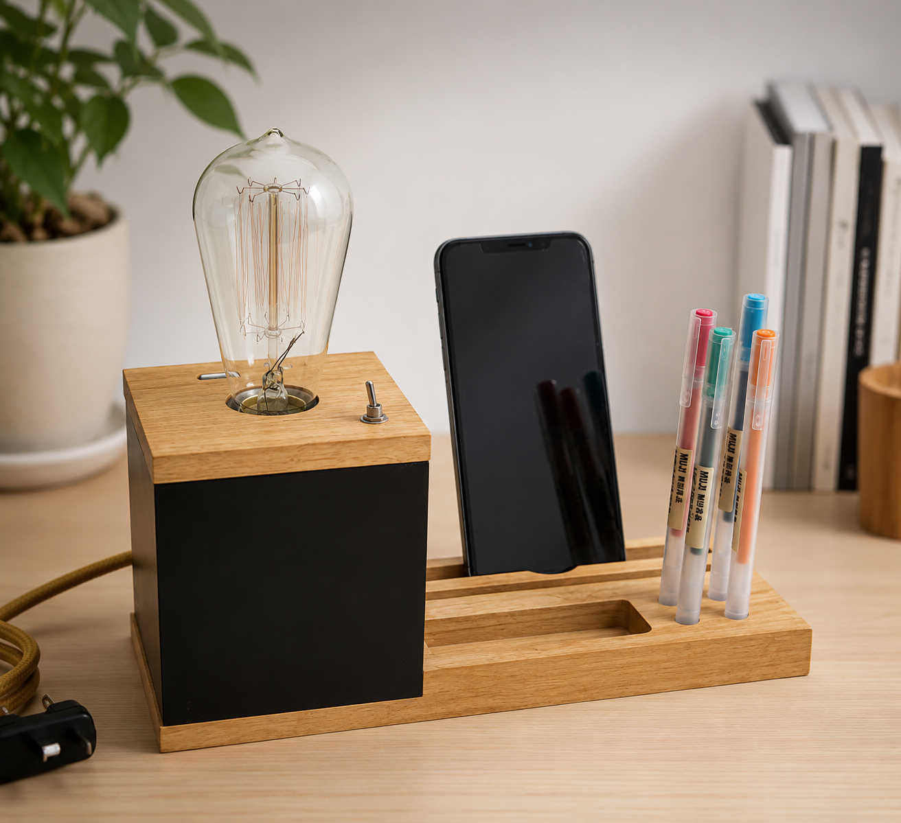Lámpara de Mesa Foco USB con base