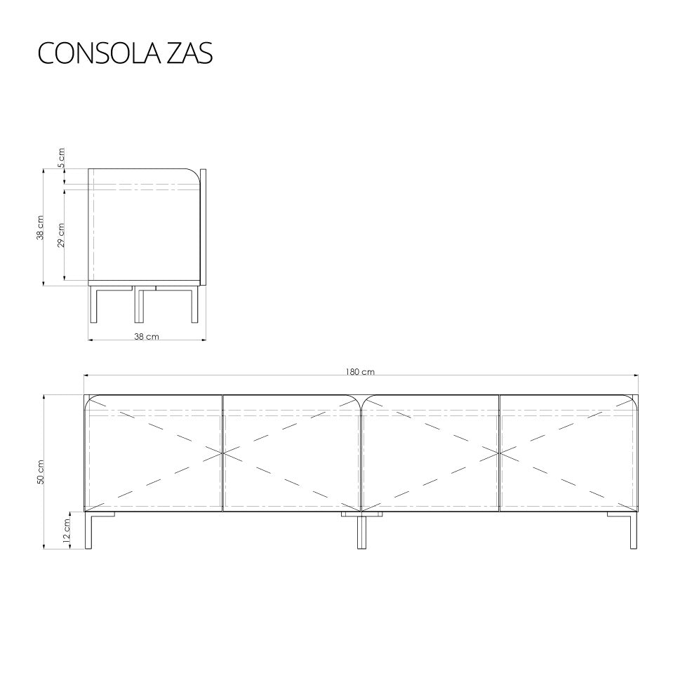 Consola ZAS 1800 Melamina