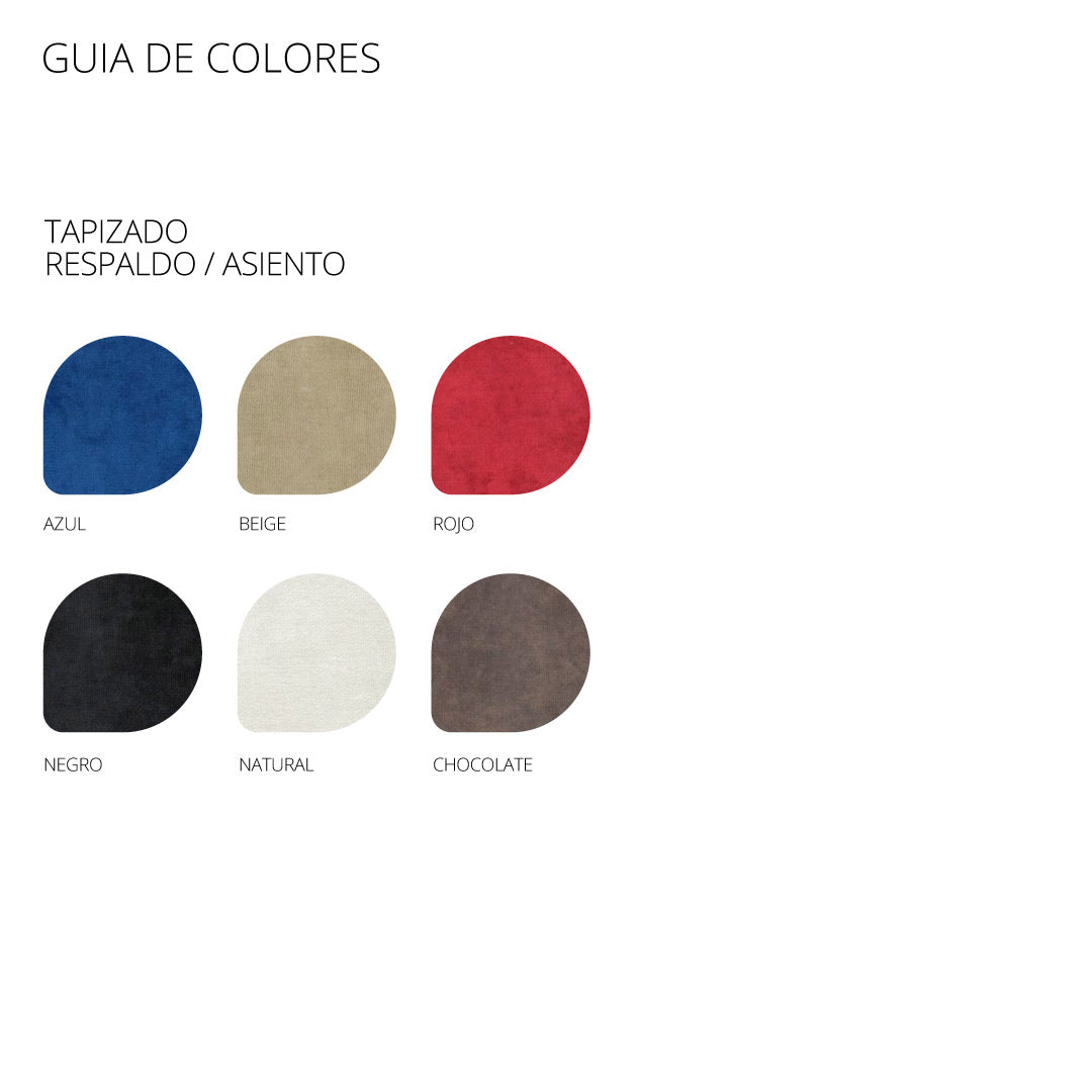 Silla Beetle Base Cromo o Negra, pana Panne