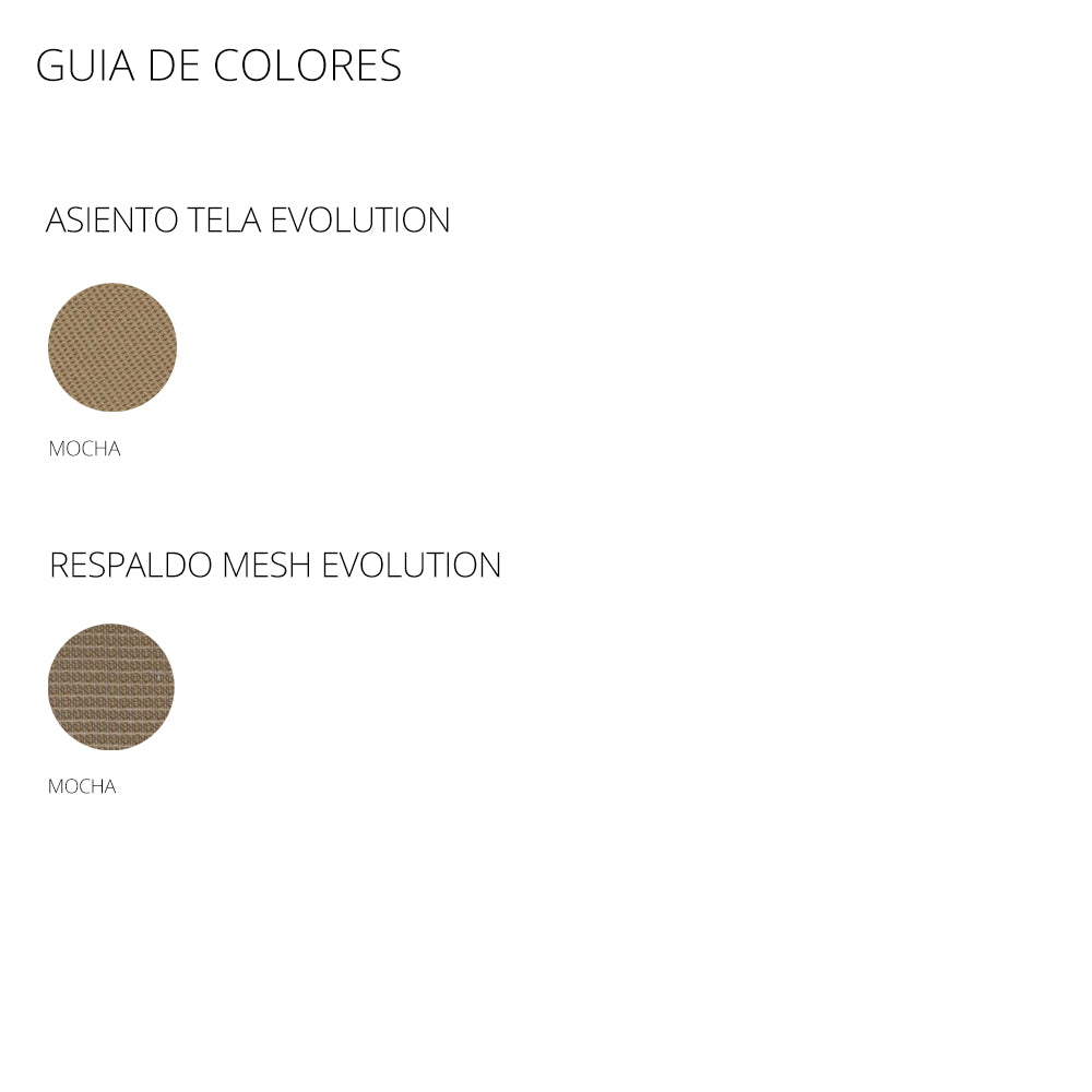 Silla Gudda Executive. Base blanca, tela mocha