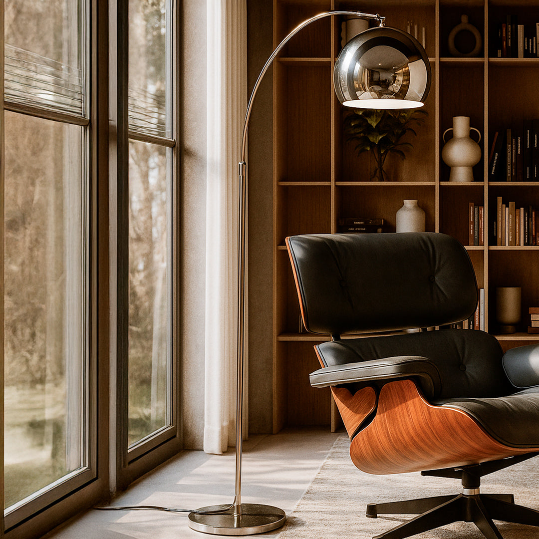 Lámpara de pie ARCO chica Niquel