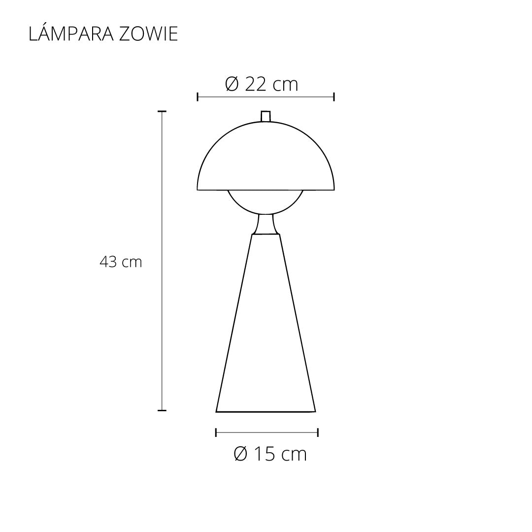 Lámpara de mesa Zowie Blanca