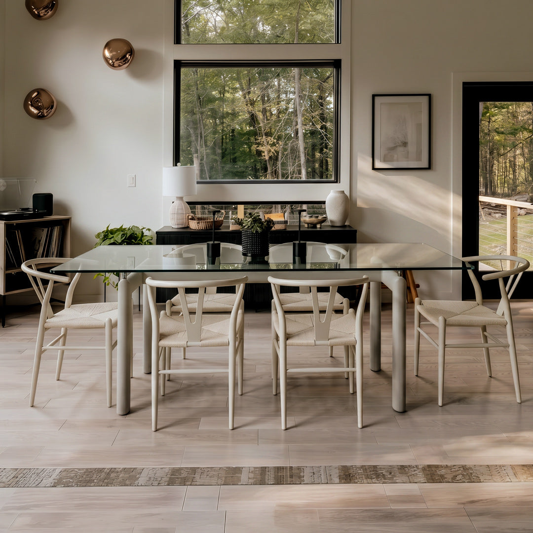 Mesa LC6 Comedor Base Blanca