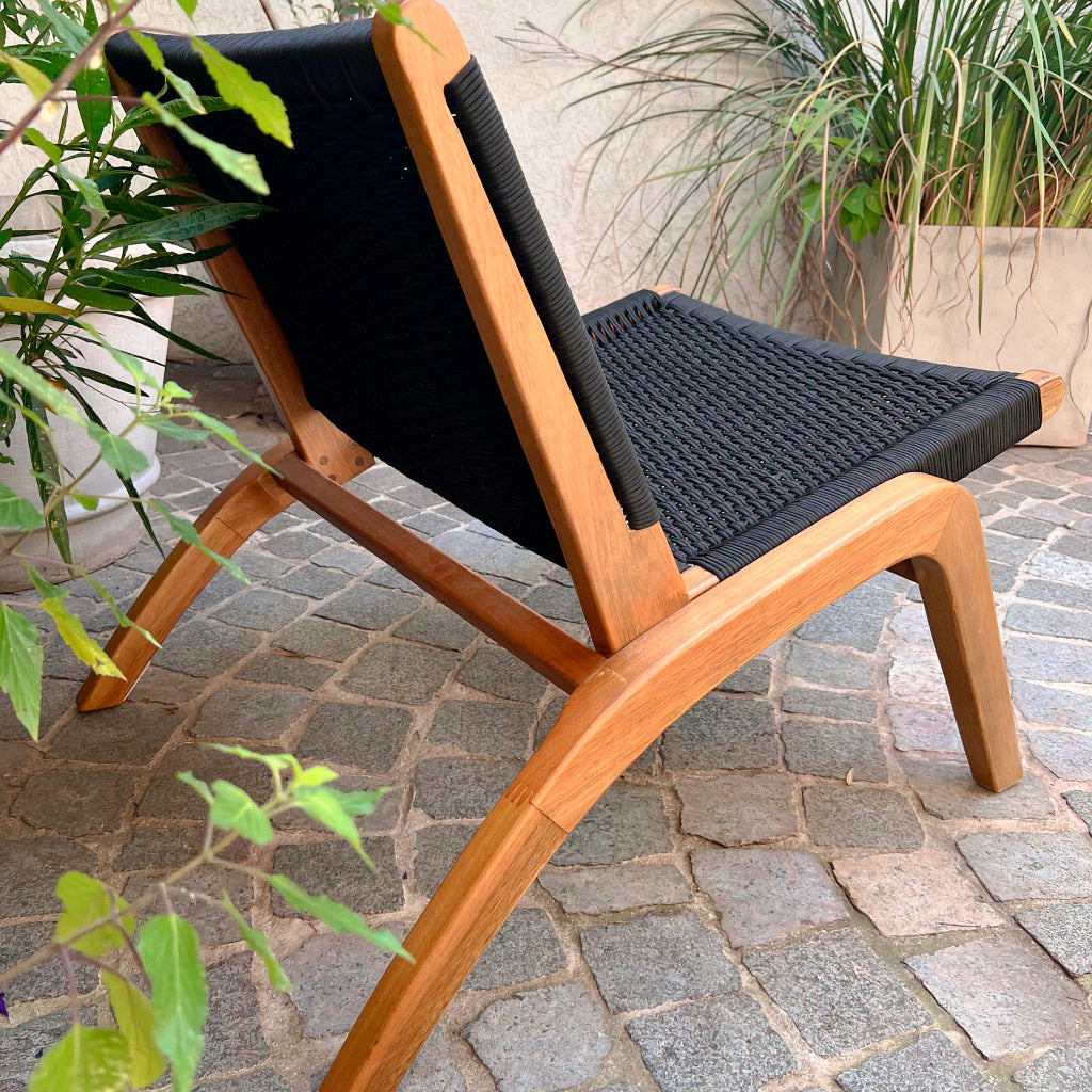 Poltrona Carl Hansen soga negra. Outdoor.
