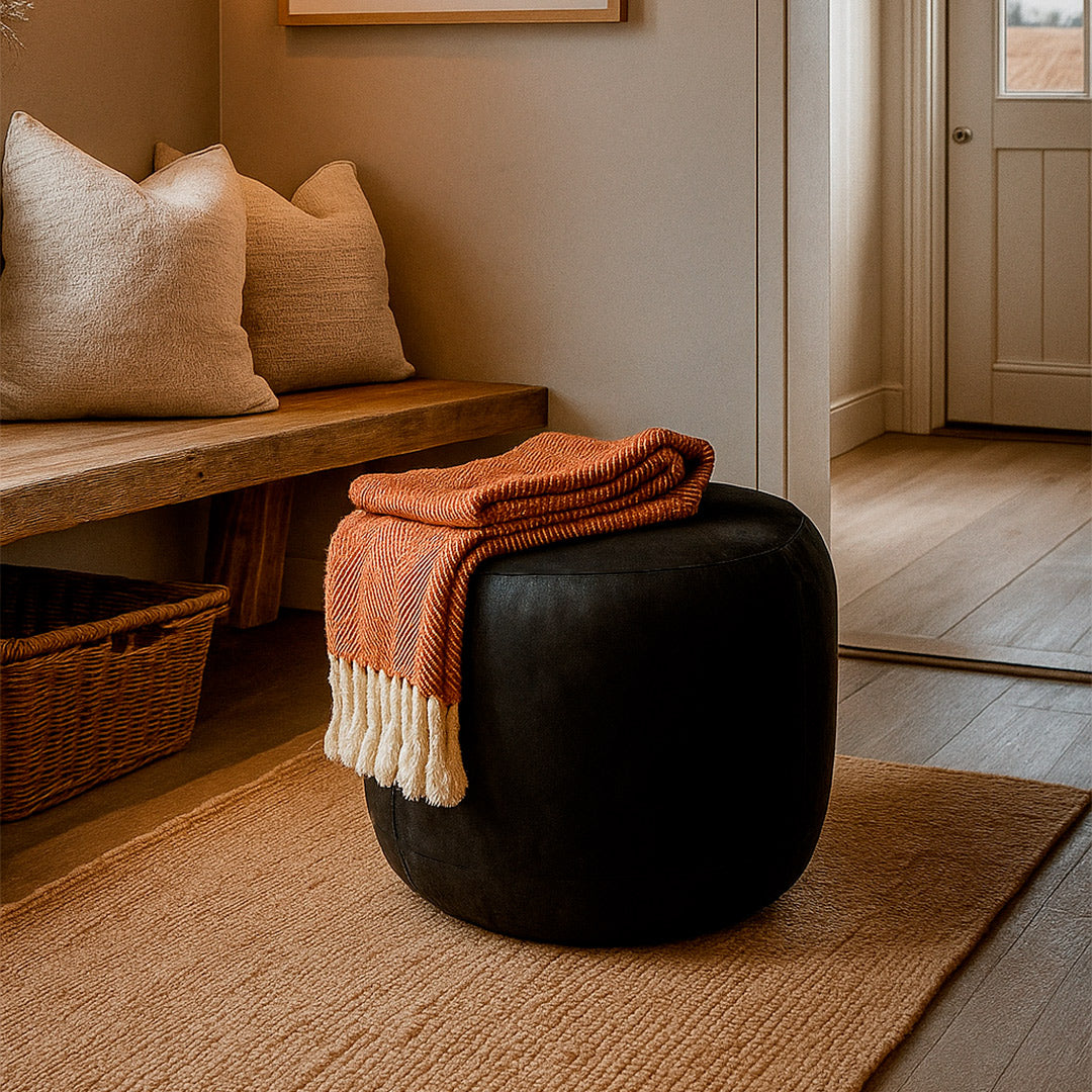 Puff Donna Ø 45 cm Cuero