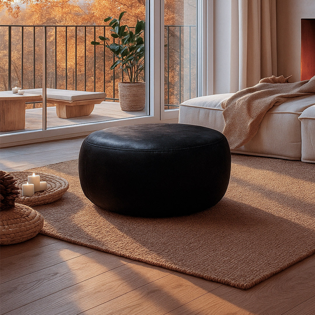 Puff Donna Ø 90 cm Cuero