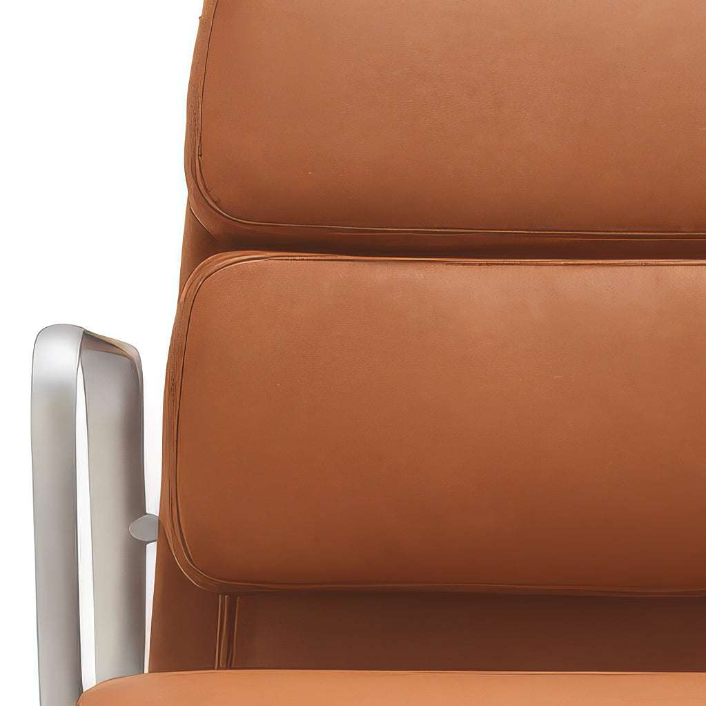 Silla Aluminum Soft Baja, cuero marrón : PREVENTA :