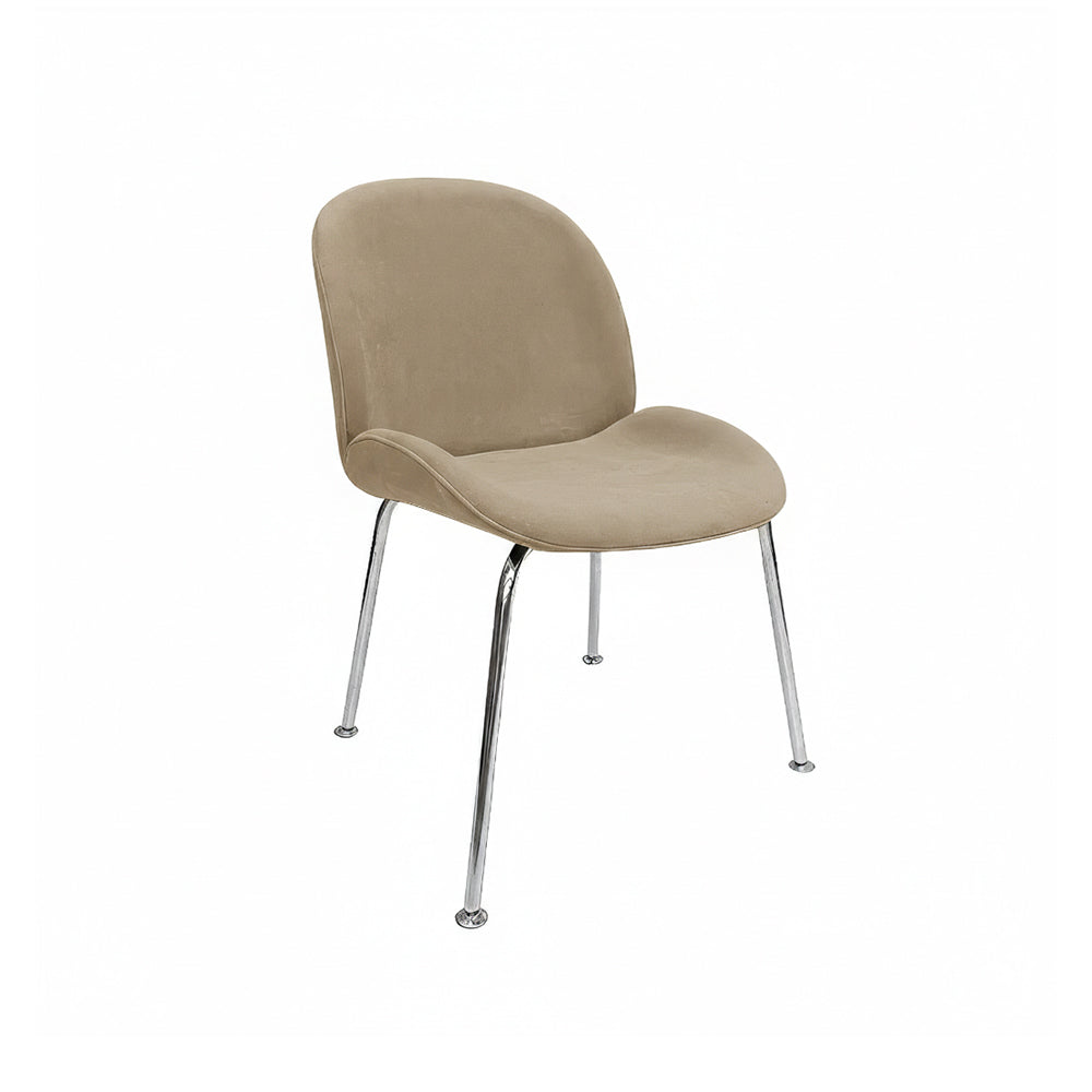 Silla Beetle Base Cromo o Negra, pana Panne