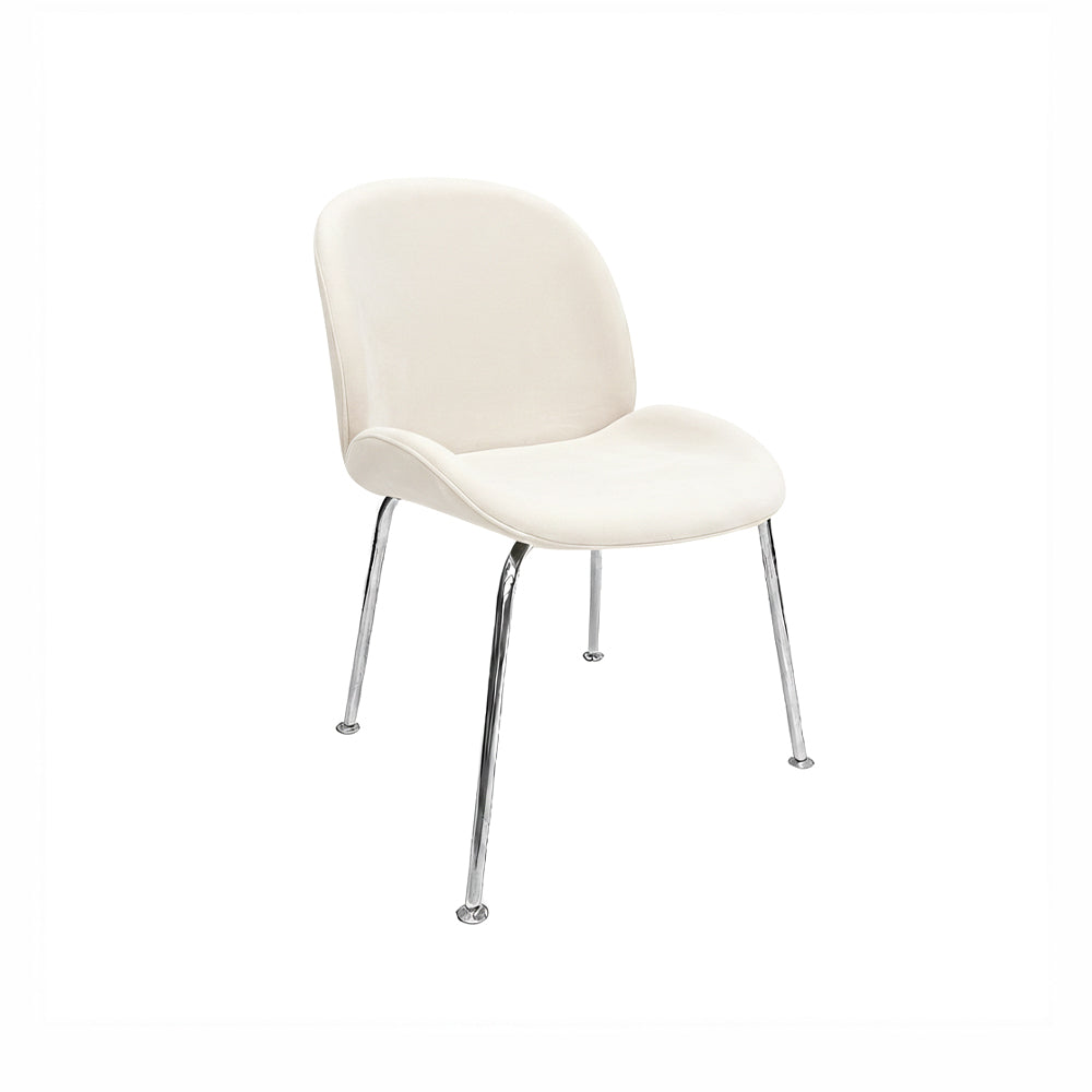 Silla Beetle Base Cromo o Negra, pana Panne