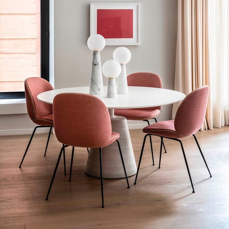 Silla Beetle Base Cromo o Negra, pana Panne