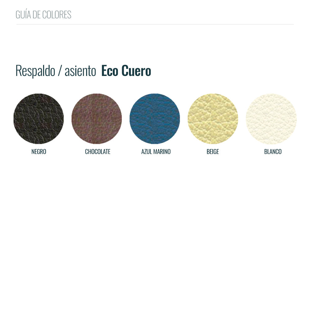 Silla Axis Base cromada apoyabrazos regulable - Ecocuero