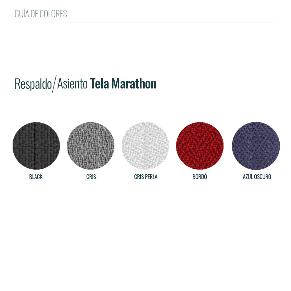 Silla ERGO Base cromada apoyabrazos fijos - Tela