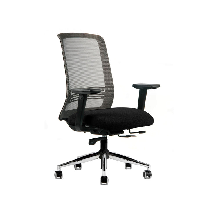 Silla Güd Executive Black. Base Cromada