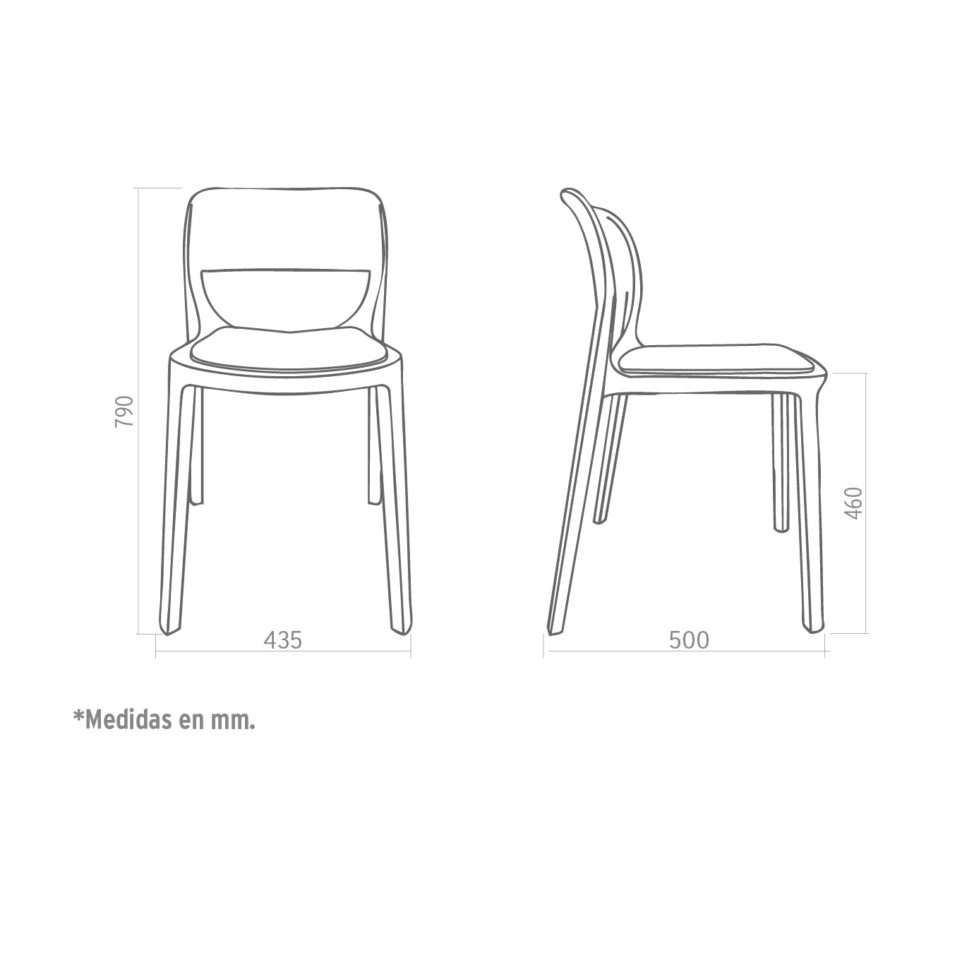 Silla Joy tapizada