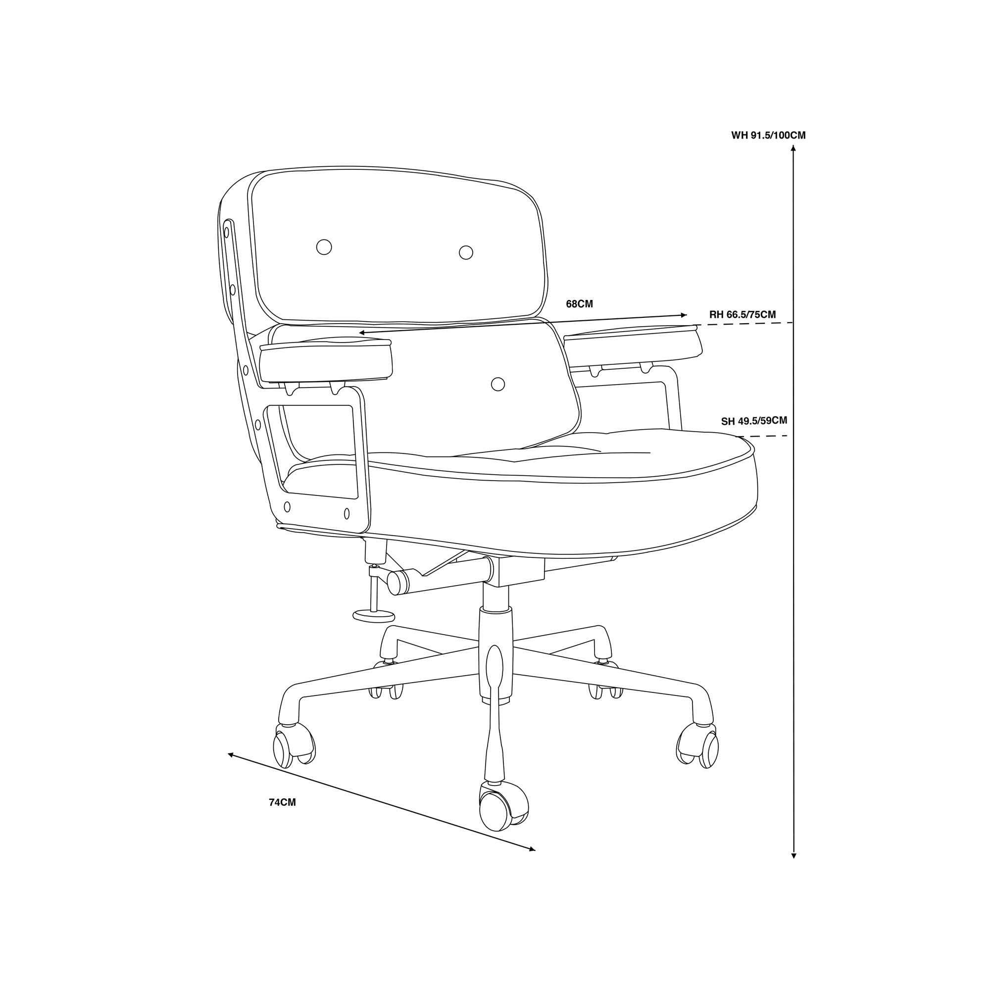 Silla Lobby cuero marrón