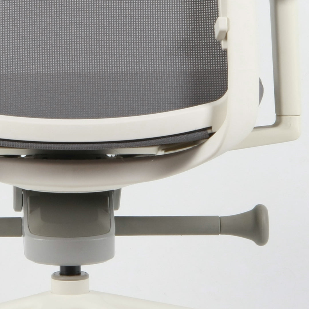 Silla Nimbo. Base blanca, tela steel