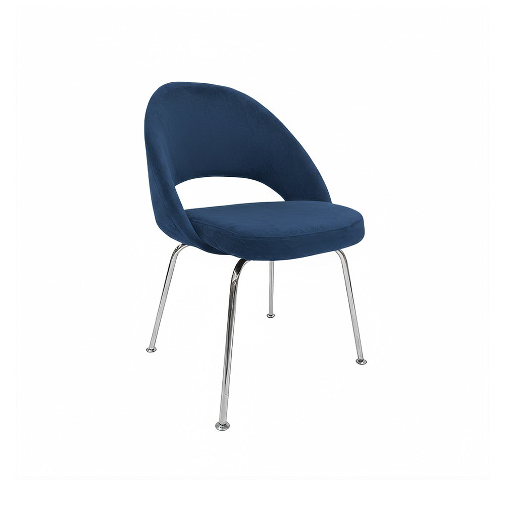 Silla Saarinen Tub Base Cromo o Negra, pana Panne