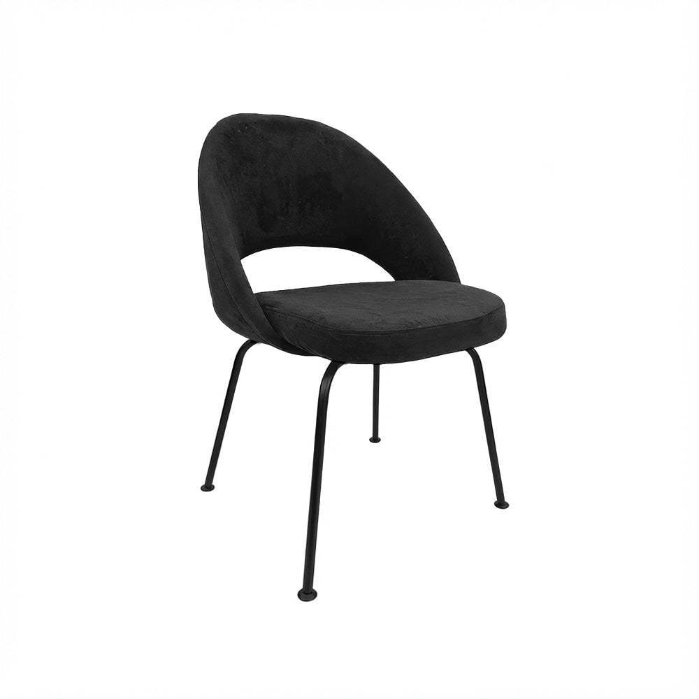 Silla Saarinen Tub Base Cromo o Negra, pana Panne