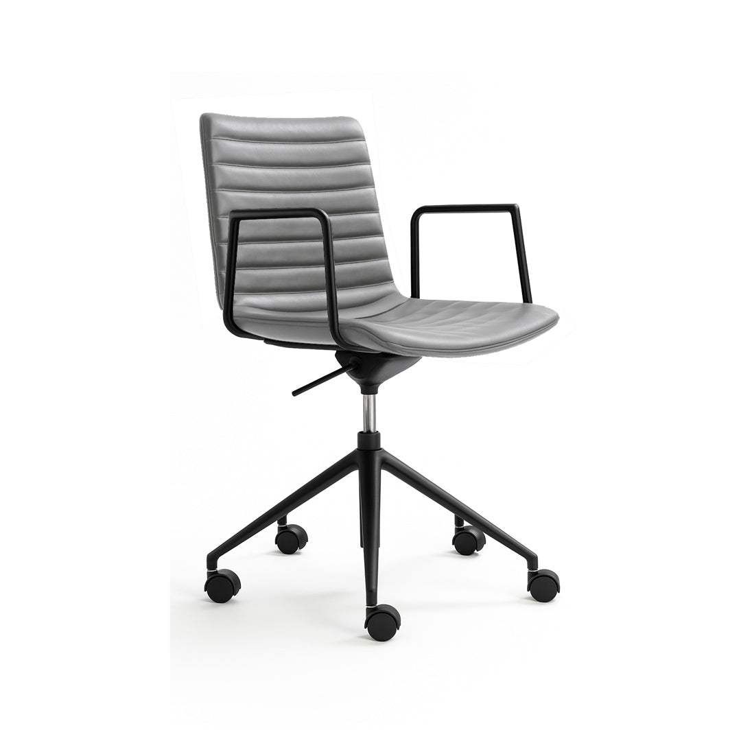 Silla Sewing Black, cuero