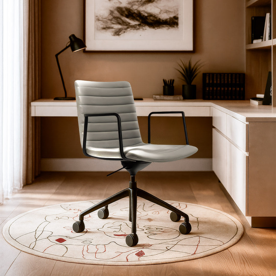 Silla Sewing Black, cuero