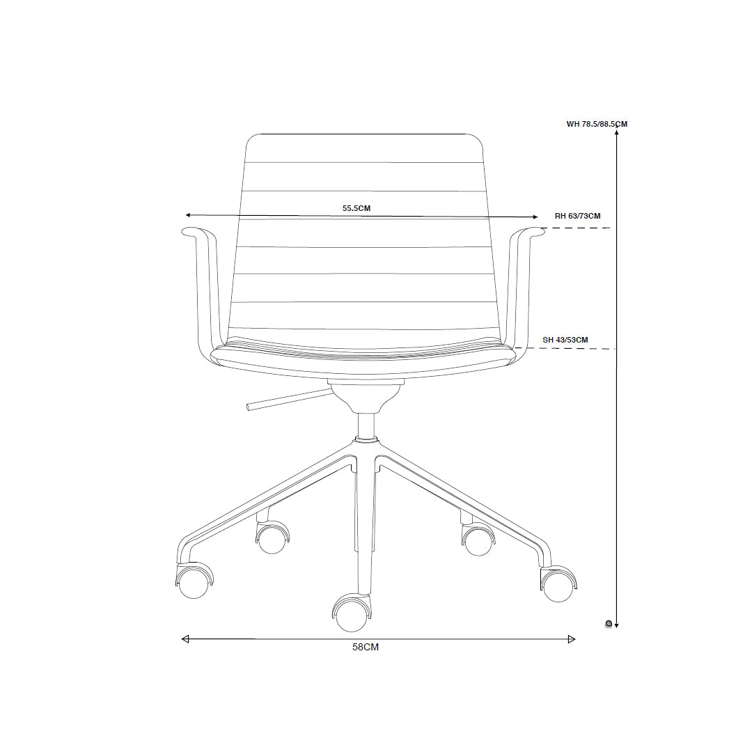 Silla Sewing Black, cuero