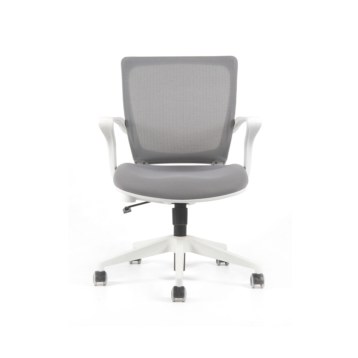 Silla Turin Basic. Blanca, tela gris