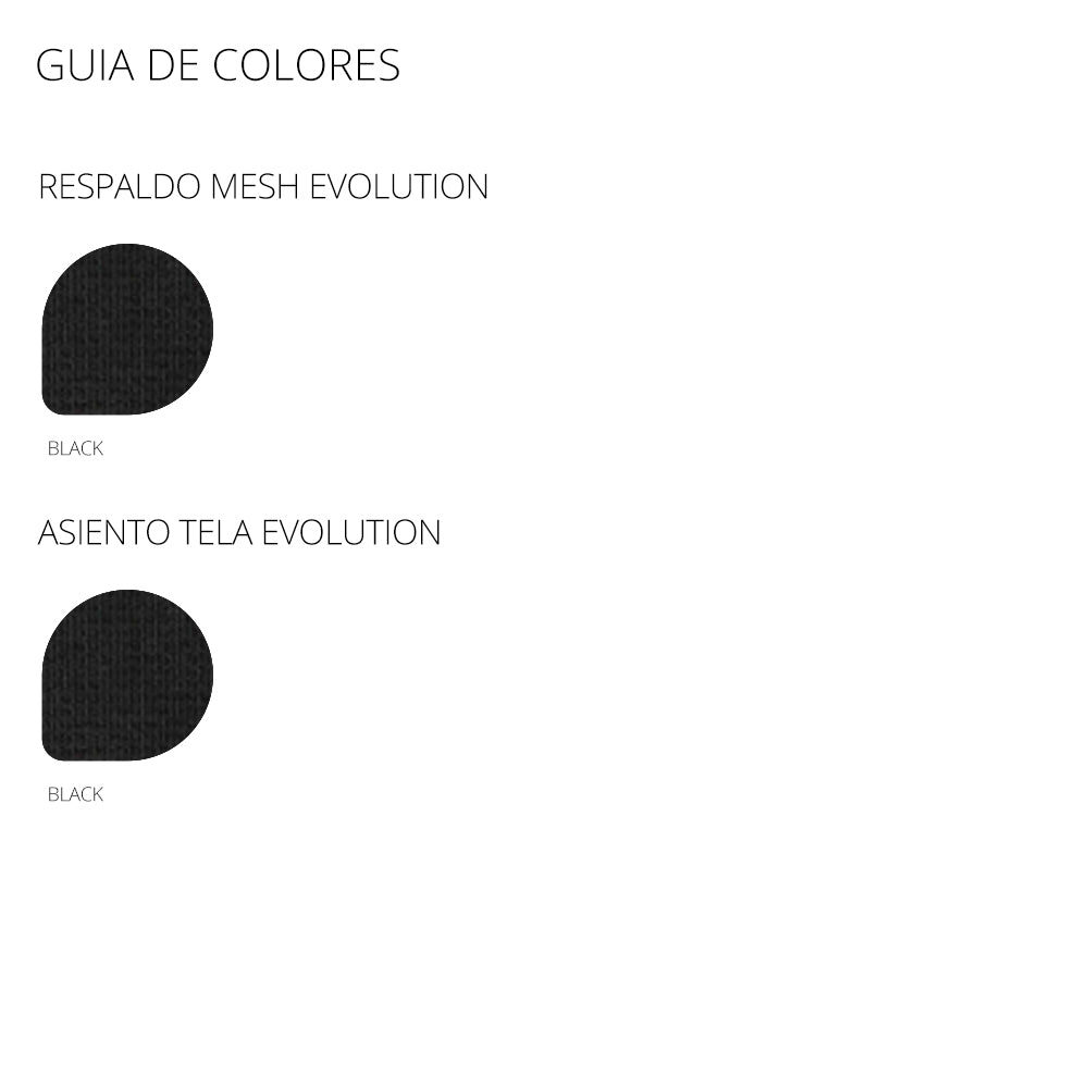 Silla Turin Basic. Negra, tela negra