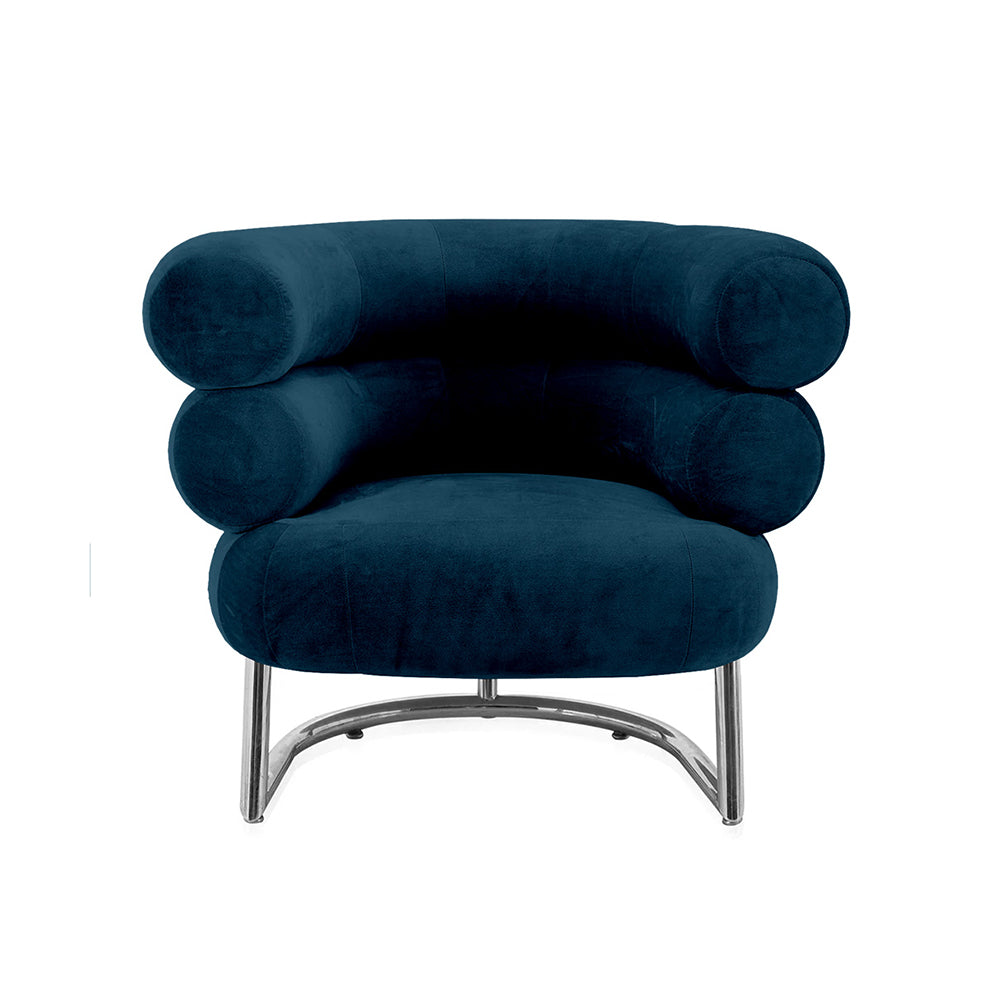 Sillón Bibendum Base cromada, pana