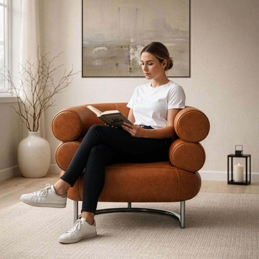 Sillón Bibendum cuero riviera saddle