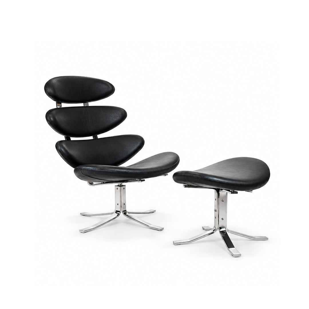 Sillón Corona con Otomana Eco Cuero