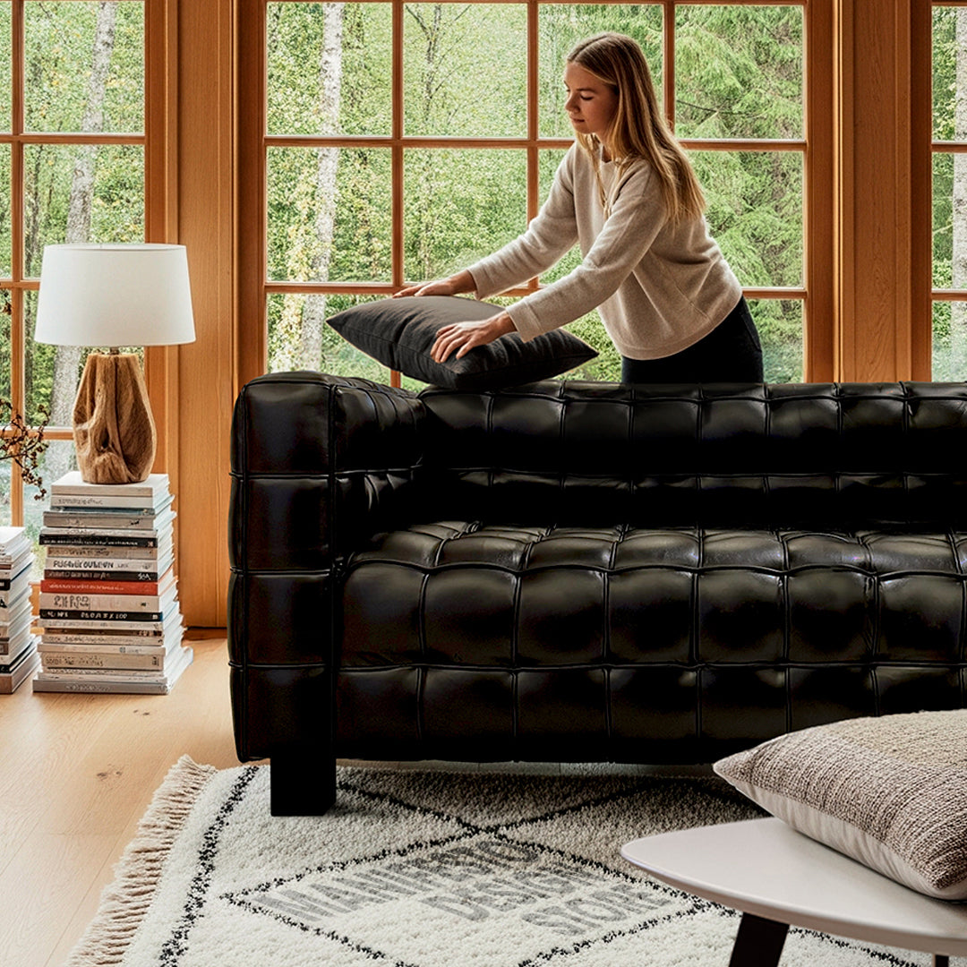 Sofá Kubus 3 Cuerpos Cuero