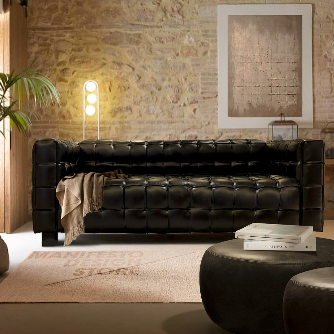 Sofá Kubus 3 Cuerpos Cuero