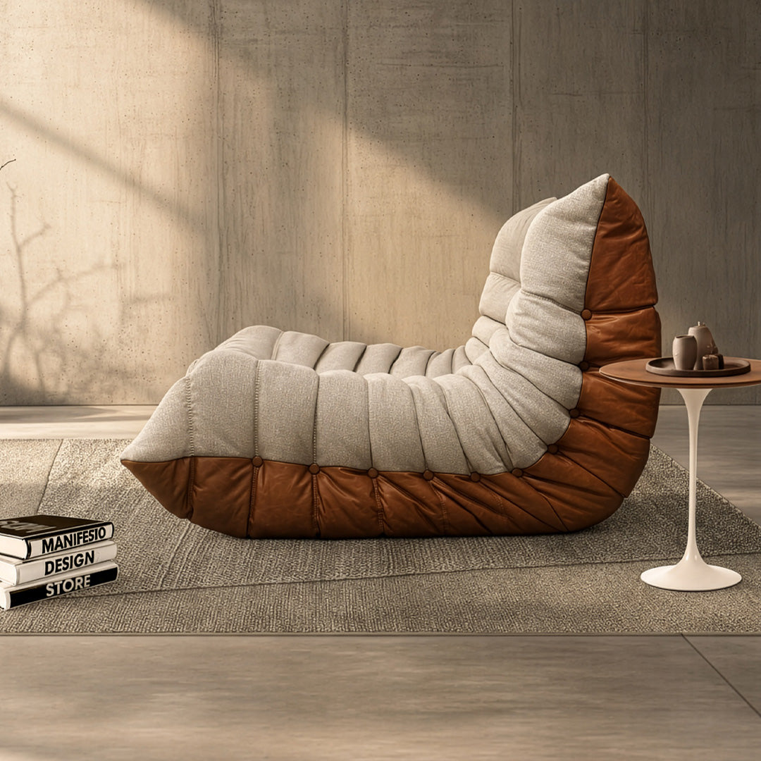 Sillón Togo. Tela / Cuero