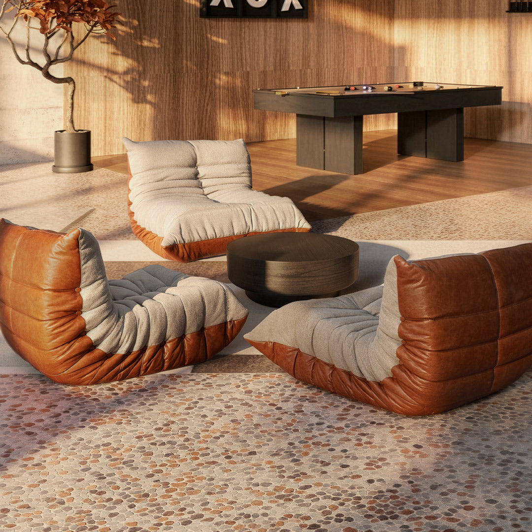 Sillón Togo. Tela / Cuero