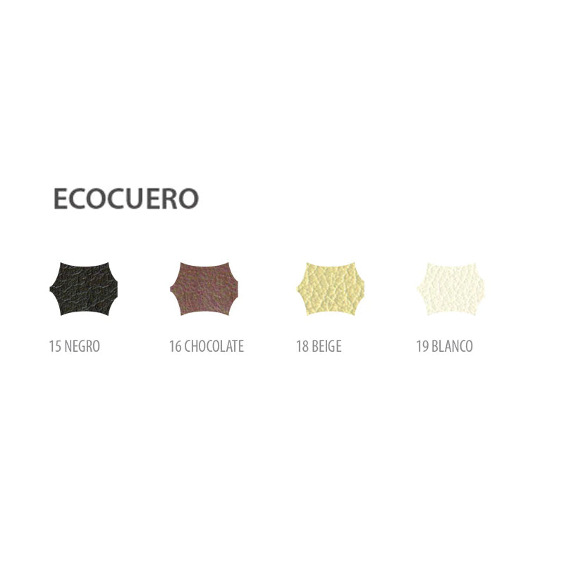 Silla Turin Basic Marco blanco Base cromada Ecocuero