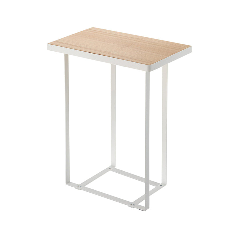 Mesa auxiliar porta revistas blanco y fresno Yamazaki