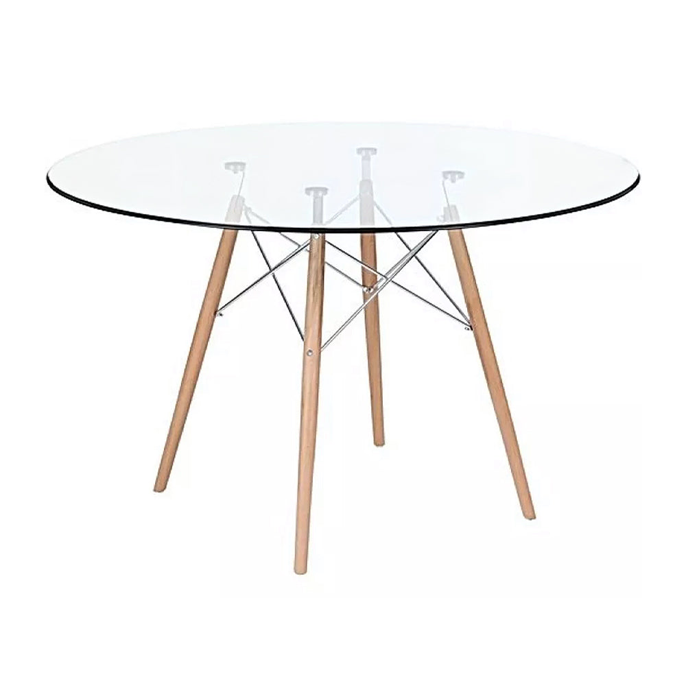 Mesa redonda Eames de vidrio