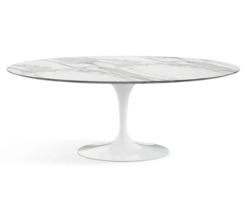 Mesa TULIP Oval Mármol de Carrara - Manifesto Design Store