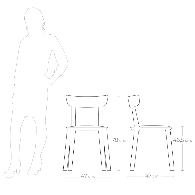 Silla Cadrea Blanca Tapizada Cognac