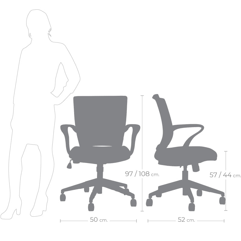 Silla TURIN Basic Marco negro Base Cromada