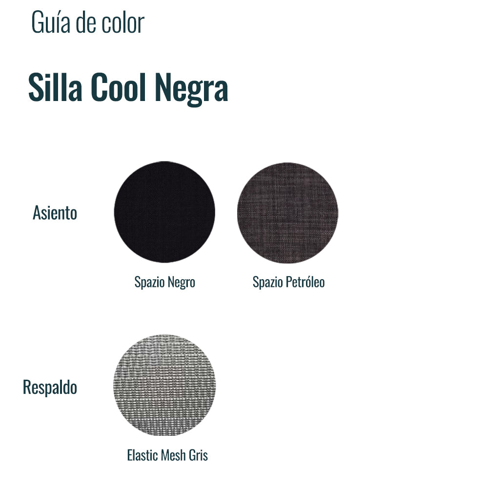 Silla Cool con Cabezal Base negra