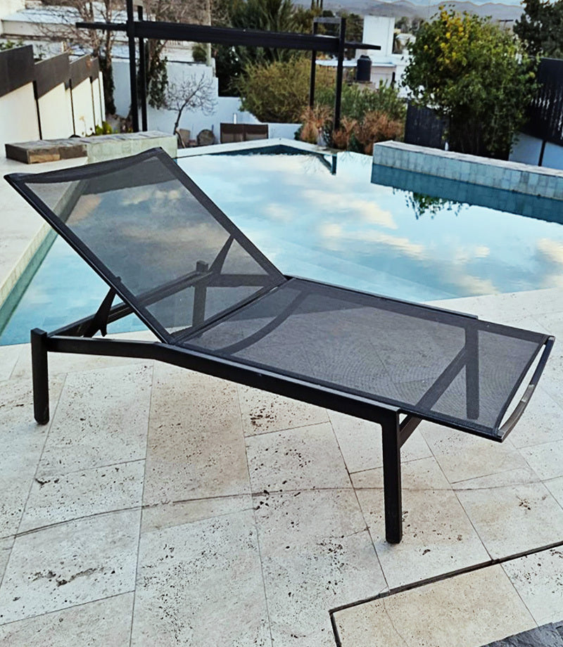 Reposera Maui Negra Estructura Negra