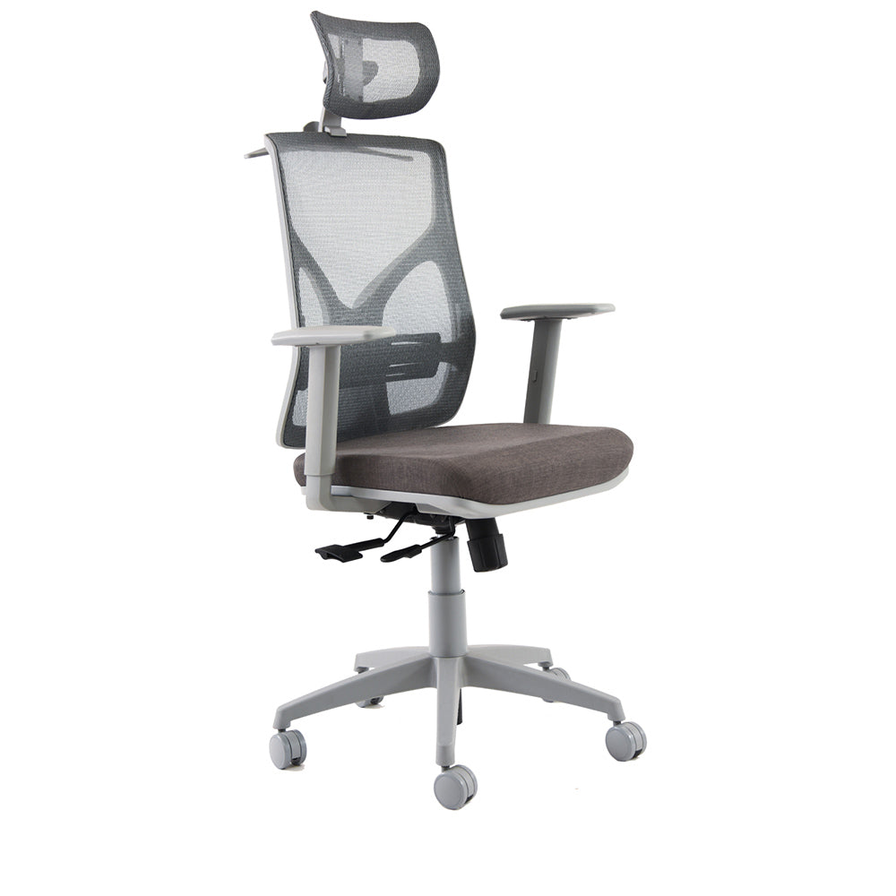 Silla Cool Gray con Cabezal Base gris